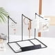 thumbnail image 4 of Simple Earring Stand, Hanging Necklace Case Metal Necklace Storage Frame Jewelry Display Rack Black, 4 of 5