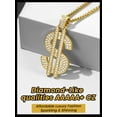 thumbnail image 6 of KeyStyle Dollar Sign Chain Pendant Necklace for Men Hip Pop Money Necklaces with Cubic Zirconia Womens Necklaces Fashion Jewelry Birthday Gifts for Men, 6 of 10