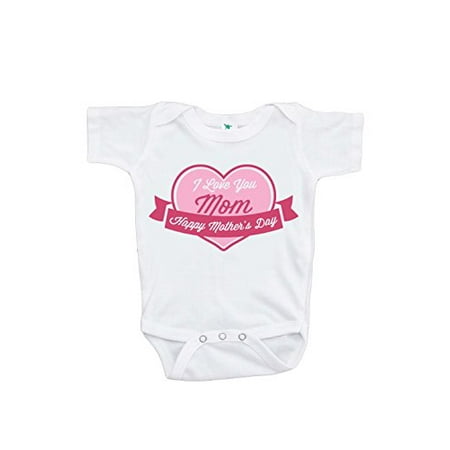 

Custom Party Shop Baby Girls Novelty Mothers Day Onepiece Light Pink and Hot Pink