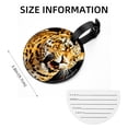thumbnail image 5 of Leopard Set of 2pcs PU Leather Round Suitcase Tags with Privacy Cover and Name ID Tag - Ideal for Travel Luggage, Handbags, Backpacks, School Bags, 5 of 6