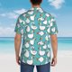 thumbnail image 4 of Fotbe Cartoon Funny Goose Camisa Hawaiana para Hombre Unisex – Camisa Casual de Verano con Botones de Manga Corta de Algodón y Lino,Large, 4 of 7