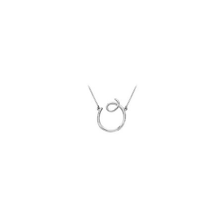 14K%20White%20Gold%20Letter%20O%20Script%20Pendant