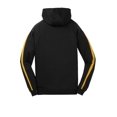 thumbnail image 6 of Sport-Tek Youth Sleeve Stripe Pullover Hooded Sweatshirt-XS (Black/ Gold), 6 of 6