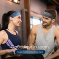thumbnail image 3 of Elastic Headband Moisture Absorption Sport Comfortable Non-slide Workout Sweatband Solid Color Non-slide Gym Bandage Cycling Climbing Travel Colorful 2, 3 of 7