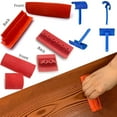 thumbnail image 6 of Muerk Wood Graining Tool Set, 6pcs 7" Fake Wood Grain Roller Painting Tool with Handle DIY Rubber Graining Tool Paint Look Like Wood for Wall Room Art Paint Decoration, 6 of 7