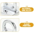 thumbnail image 3 of OULII Zinc Alloy VIP Rope Circle Hook for Crowd Control Barrier 1Pcs 4x0.39in Silver, 3 of 8