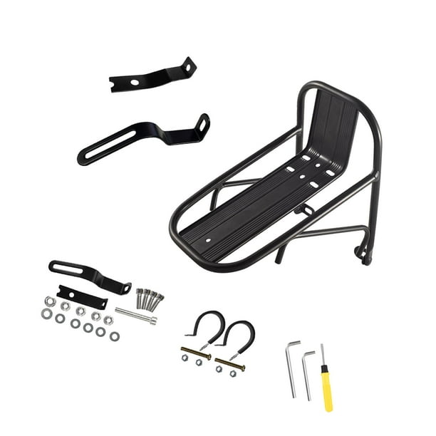 Portaequipajes delantero para bicicleta, estante para equipaje, soporte para horquilla delantera de bicicleta, alforja de carga para viaje, accesorios , con herramienta