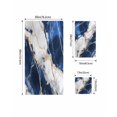 thumbnail image 4 of Marble Navy Blue Towel Set of 3, Soft Microfiber Bath Towels, Hand Towel, Washcloths, Abstract Gold White Brick Stone Motif Quick-Dry Absorbent Towels for Bathroom Kitchen Hotel Beach Gym Spa, 4 of 7
