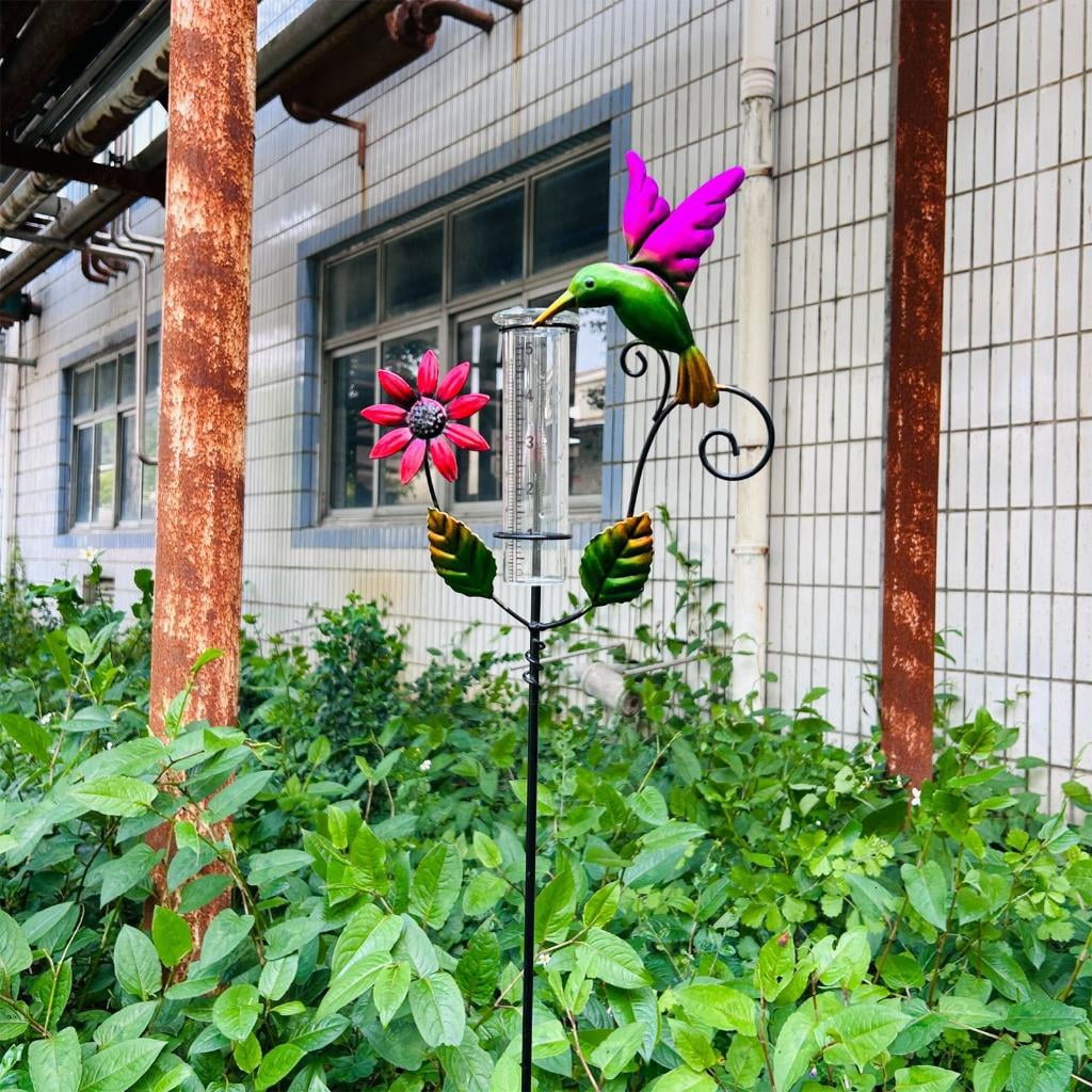Giaone Appealing Garden Decor Iron Rain Gauge Shaped As A Flying Creature For Easy Precipitation