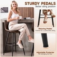 thumbnail image 4 of COOLHUT 24 Inch Dining Chairs Set of 3, Modern Kitchen & Dining Room Chairs, Upholstered Faux Leather Dining Chair, Armless Dinner Side Chairs with Sturdy Metal Legs, Tan, 4 of 8
