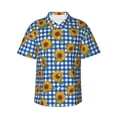 thumbnail image 2 of Goofa Sunflowers Hawaiian Shirt for Men, Unisex Summer Beach Casual Short Sleeve Button Down Shirts,Aloha Tropical Floral print shirt-Large, 2 of 9