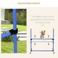 thumbnail image 3 of PawHut 4 Piece Dog Agility Training Equipment for Dog Agility Course with Adjustable Height Jump Bars, Included Carry Bag, & Displacing Top Bar, Blue, 3 of 9