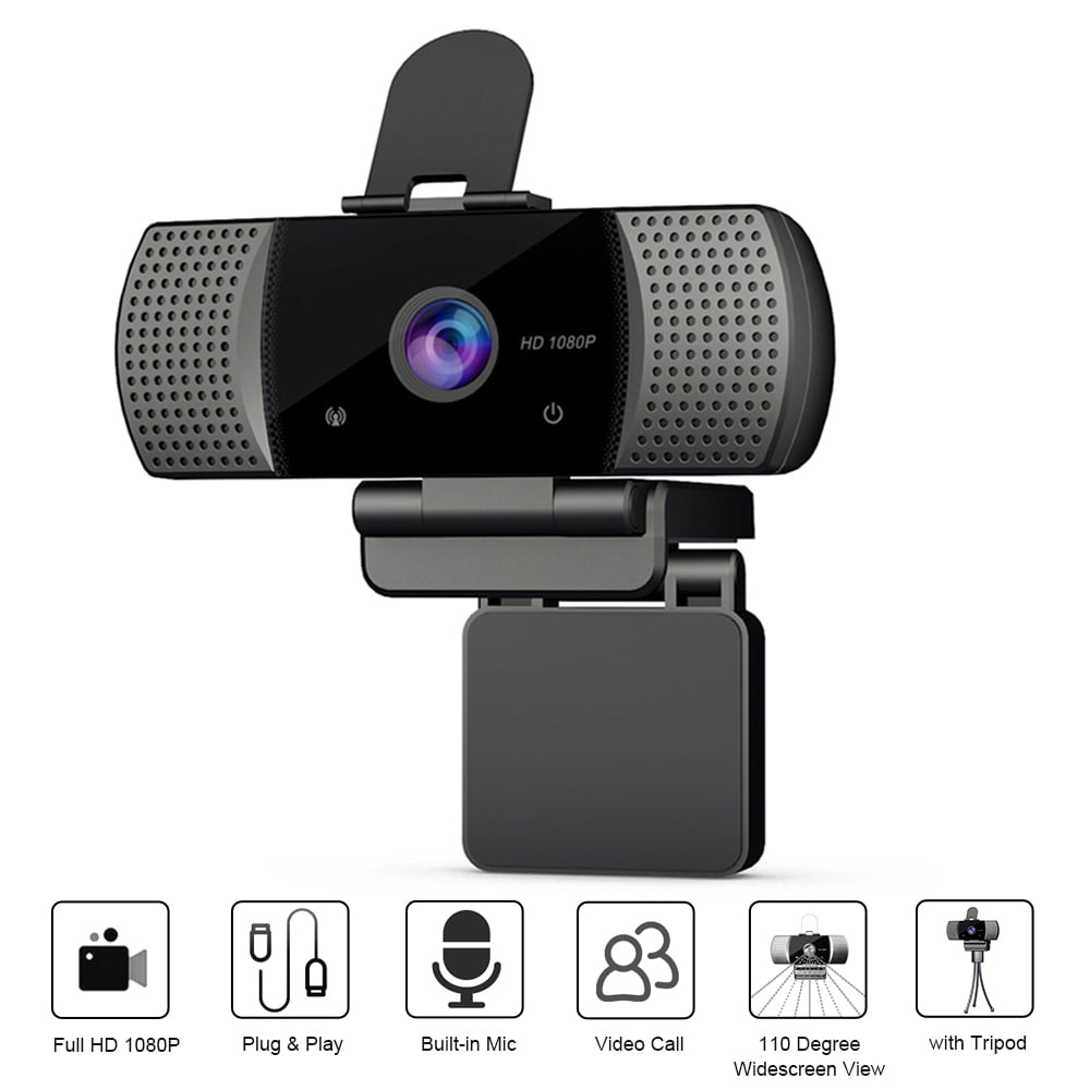 Full HD 1080P Wide Angle USB Webcam USB2.0 Drive-Free With Mic Cam Laptop  Online Teching Conference Live Streaming Video Calling Cameras Peeping  Webcame 