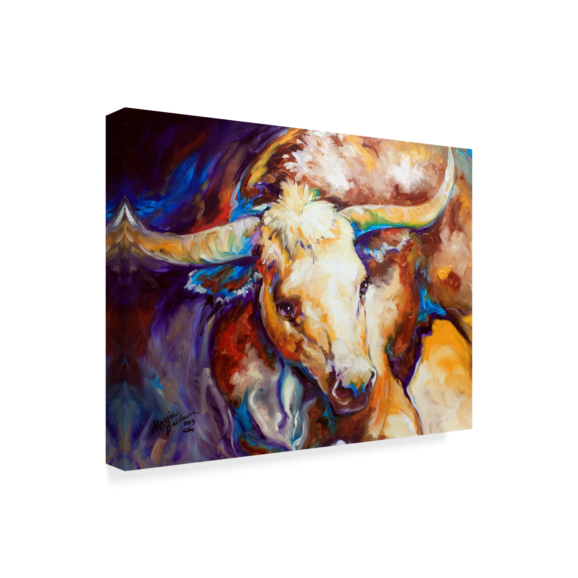 Trademark Fine Art 'Power Longhorn Abstract' Canvas Art by Marcia Baldwin