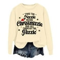 thumbnail image 3 of Women's Winter Fashion Sweatshirt, Festive Christmas Print Round Neck Top, 3 of 3