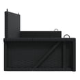 Black Rattan Patio Loveseat - 2 Seater Outdoor Furniture Set - Powder ...
