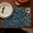 thumbnail image 5 of Pioneer Flower Floral Print Pattern Summer Placemats Table Placemats Set Of 4-Linen Kitchen Washable Placemats Table Mats 12x18 Inch Non-Slip Heat Resistant, 5 of 5