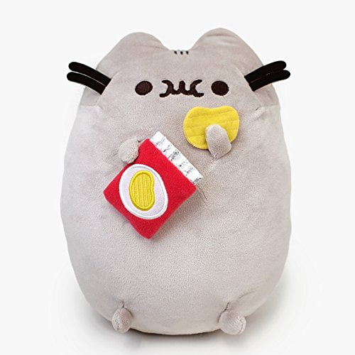 pusheen eating noodles plush