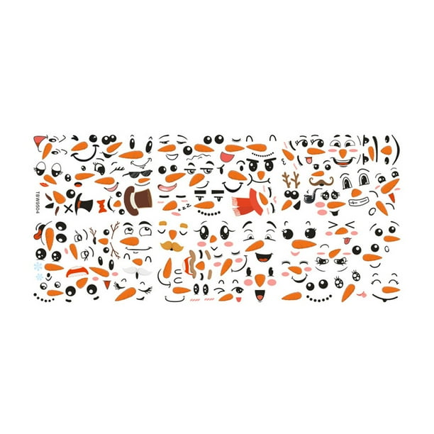 Pegatinas Para Nevera Cara Pvc Christmas Pegatinas Decorativas Pegatinas Con Expresión De Muñeco De Nieve Pegatinas Autoadhesivas Para Pared Pegatinas Pegatina Para Pared