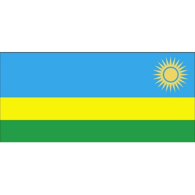 Annin Flagmakers 197115 Drapeau du Rwanda Nyl-Glo 5 Pi X 8 Pi