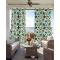thumbnail image 4 of St. Patrick's Day Blackout Curtains 45 Inches Long, Lucky Shamrock Leaves Botanical Beige Thermal Insulated Black Out Curtains, Small Darkening Window Curtain Drapes for Cafe Bedroom 42"x45" 2 Panels, 4 of 9
