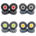 thumbnail image 3 of Vogacara RCGOFFLOW-llantas de plástico duraderas para coche teledirigido, 4 piezas, llantas para ruedas de control remoto 1/24, neumático Kits de construcción modelo Dorado, 3 of 6