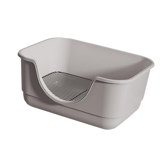 Bandeja de arena para perros, valla elevada, bandeja de entrenamiento para ir al baño portátil, bandeja de entrenamiento para ir al baño para otras gris