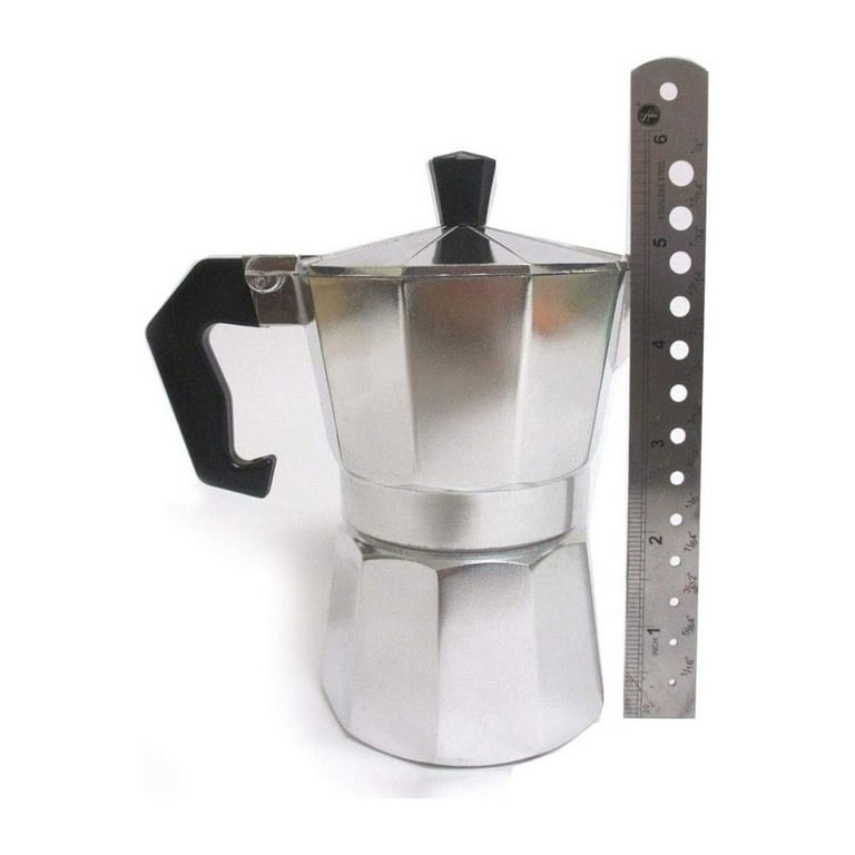 Cuban Coffee Maker Espresso 3 Cup Aluminum Construction for Cafe con Leche