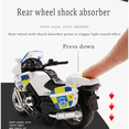 thumbnail image 2 of Kids Pull Back Motorcycle Toys, 1:14 Police Motorcycles Toy with Music & Lights for Boys Tiny Birthday Gifts(Yellow), 2 of 6