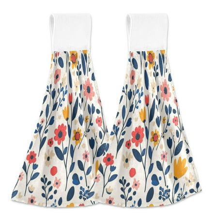 

2 Bathroom Towels Kitchen Towels 18.2x14In Velcro Hand Wipes Dish Cloths & Dish Towels Washroom Towels Face Towel Hand Wipes Lovely Flower Seamless