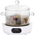 thumbnail image 5 of Glass Simmer Pot with Lid, Clear Glass Saucepan, Heat-Resistant Borosilicate Glass Stovetop Pot for Stove Potpourri, Saucepan Pot FIts for Cooking, Soup, Milk, Tea and Baby Food (1.6L/54OZ)-dh, 5 of 7