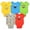 Multicolor, variant on Sesame Street Boy's 5-Piece Short Sleeve Baby Bodysuit creeper Multi-Colored Set