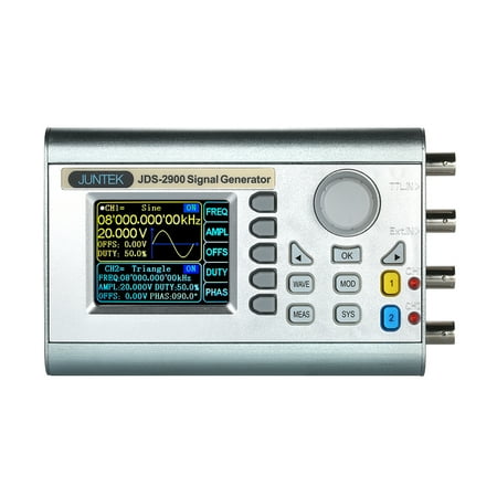 - JUNTEK High Precision Digital Dual-channel DDS Signal Generator Counter 2.4in Screen Display Arbitrary Waveform Pulse Signal Generator 0.01uHz-15MHz Function Frequency Meter 266MSa/s