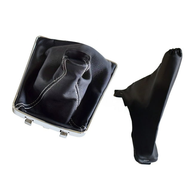 Transemion Adjustment Gear Knob Shifter Gaiter Boot Collar For Comfort And Control Easy To Install White line 1Set
