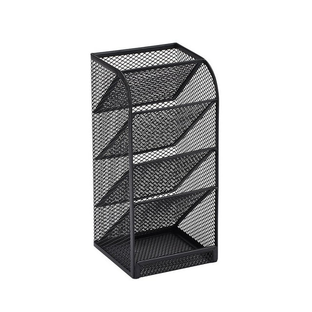 PENGXIANG 1 Pcs Pen Holder Multifunctional Large Capacity Hollow Out Design Obliquely Inserted Multiple Layers Pen Makeup Brushes Holder office Stationery