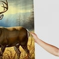 thumbnail image 3 of Chilfamy Deer Grass Flowers Shower Curtain with Hooks, Cloth Fabric Bathroom Decor Set 100% Polyester Fiber Home Bathtubs Decoration 69x72, 3 of 7