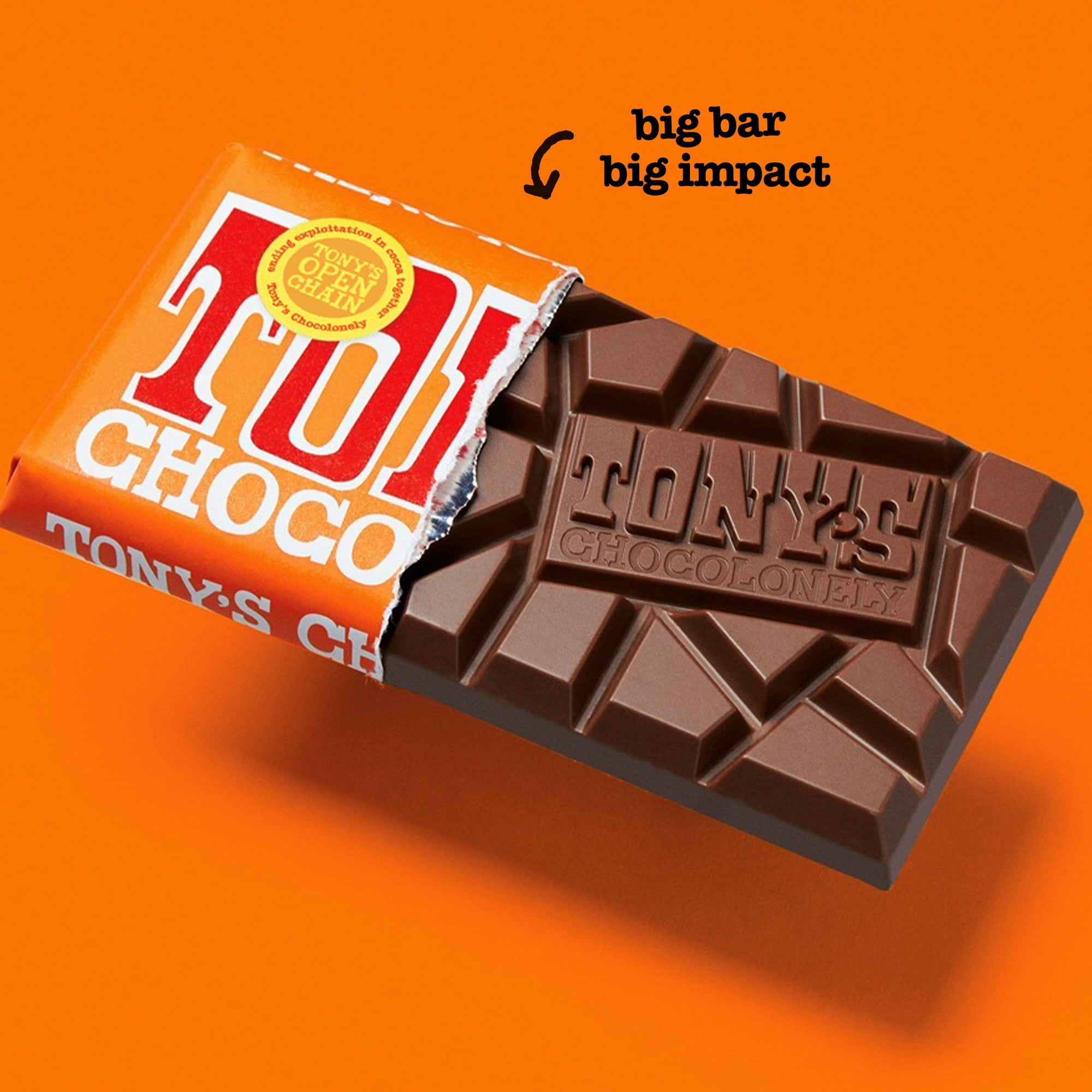 Tony's Chocolonely Milk Chocolate Bar with Caramel and Sea Salt, 6.35 oz