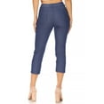 thumbnail image 4 of Moa Collection Women's Casual Comfy Slim Pocket Jeggings Jeans Capri Pants, 4 of 6