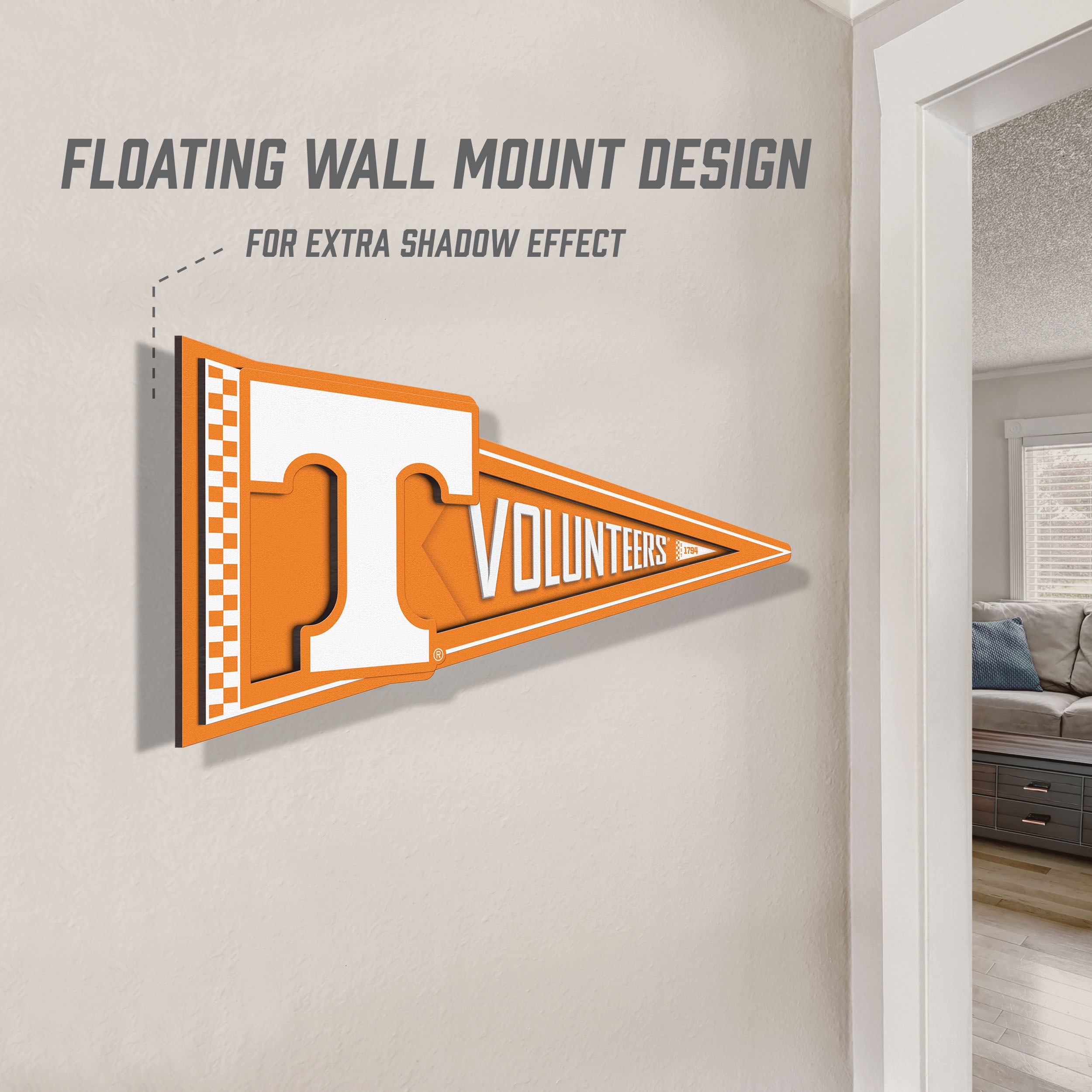 YouTheFan NCAA Tennessee Volunteers Pennant Sign