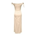 thumbnail image 6 of Women's Elegant Off Shoulder Bodycon Long Dress For Party Evening Gown Sexy Bandage Tight Midi Dress With Side Slit, 6 of 6