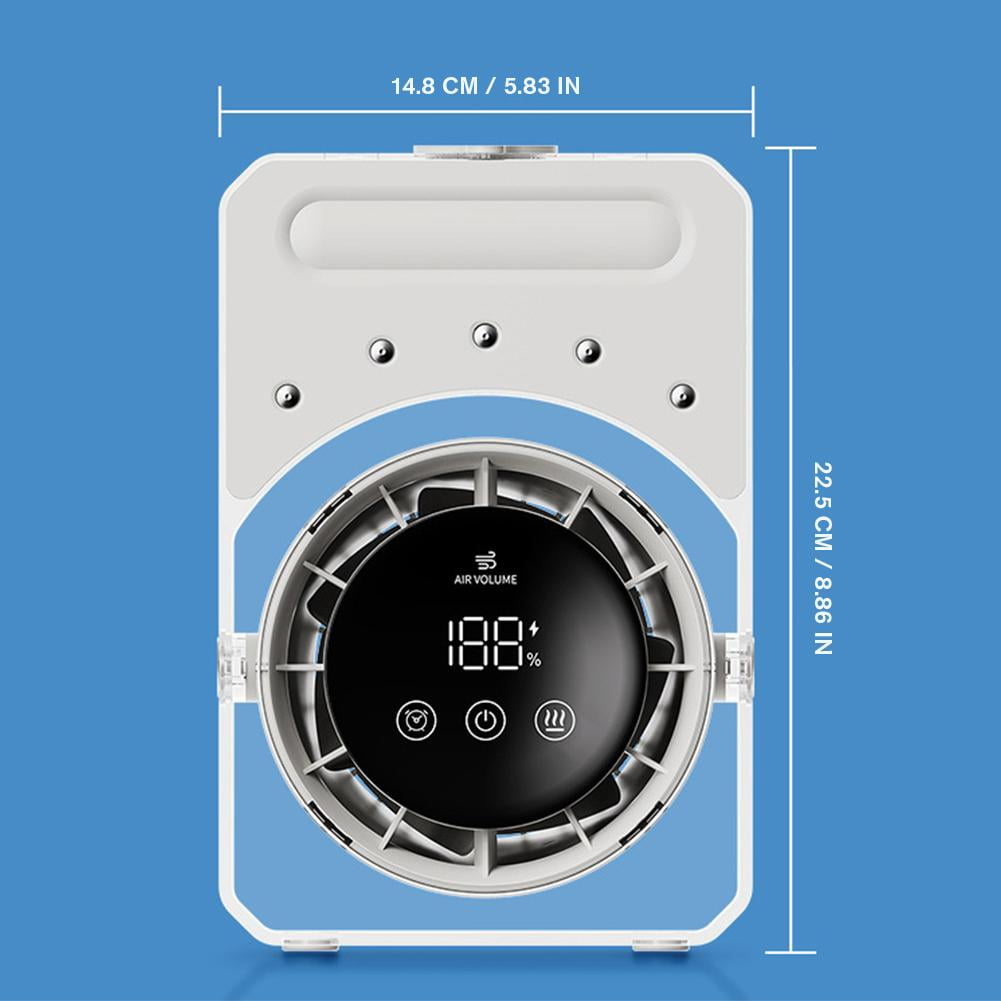 3-in-1 Portable Air Cooler Fan, USB Mini Air Conditioner with Humidifier & Fan, 500ML Water Tank, 100-Speed Mist Cooling Desktop Personal Air Cooler