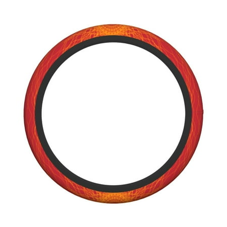 XMXY Car Steering Wheel Cover, Red Sun Rays Non-Slip Jeep Truck Universal Elastic Steering Wheel Protector 15 inch