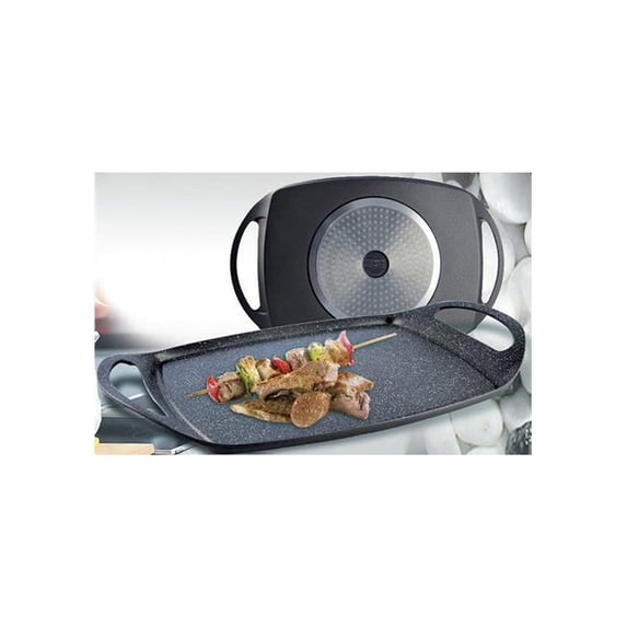 Lancaster Commercial Products 07PEN8551 Bio Stone Cast Aluminum Grill Plate - 18.5 in. x 11.5 in.