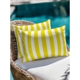 thumbnail image 4 of Waterproof Outdoor Throw Pillows with Inserts 12"x20" Set of 2, Yellow Striped Soft Decorative Pillowcases for Couch Bedroom, Modern Farmhouse Yellow White Stripes Pillow Covers for Sofa Living Room, 4 of 8