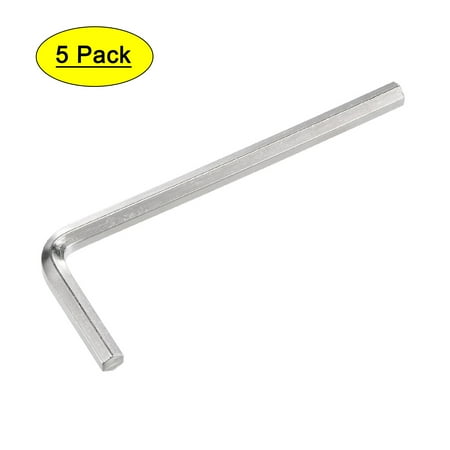 

Uxcell 5/32 Hex Key Wrench L Shaped CR-V Repairing Tool 5 Pack