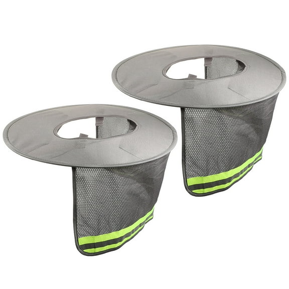 2pcs Wide Brim Hard Hat Covers Construction Helmet Sun Shade Neck Protector Visor