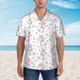 thumbnail image 2 of Fuzoiu Cute Poodle Dog Print Hawaiian Shirt for Men, Summer Beach Casual Short Sleeve Button Down Shirts, Men’s Beach Summer Shirts with Pocket,3X-Large, 2 of 7