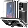 thumbnail image 1 of Waterproof Case For Samsung Galaxy S24 Ultra/ S24 Plus/ S24 Aluminum Metal Frame Slide Camera Cover Kickstand Full Body Shockproof, 1 of 5