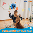 thumbnail image 4 of Petbobi Dog Toys Interactive Plush Giggle Ball Squeak Crazy Bouncer Toy for Pets, Blue, 4 of 8