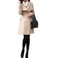 thumbnail image 1 of Jumpingount Mujer frío Otoño Invierno abrigo a prueba de viento con bolsillos ropa de moda regalos disfraz actividad Casual Abrigos y chamarras Caqui Jumpingount AP013740-01, 1 of 6